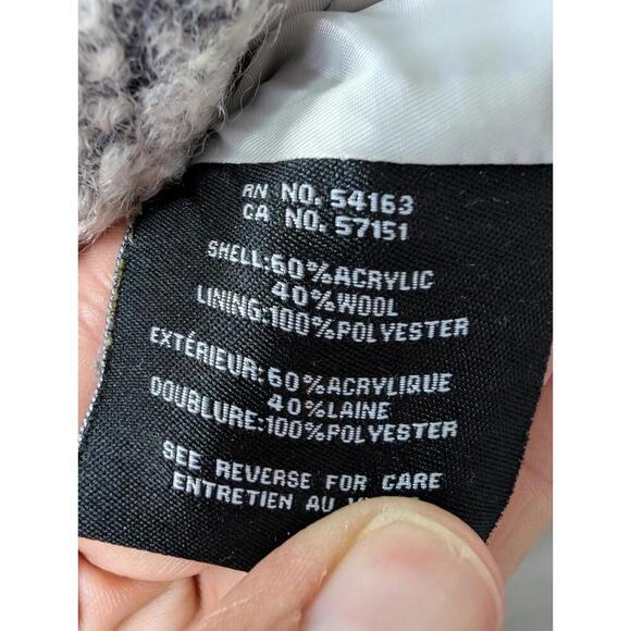 Cole Haan Gray Boucle Wool Blend Winter Coat With Hood Women's Size 12 - Picture 5 of 6